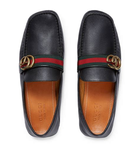 replica gucci men's driver loafers|gucci leather driver with web.